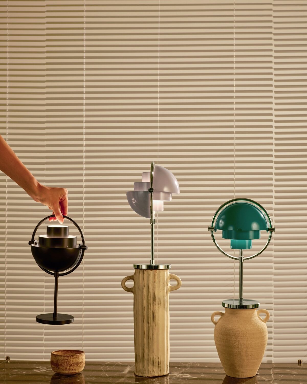 Multi-Lite Portable Lamp Pastel Grey