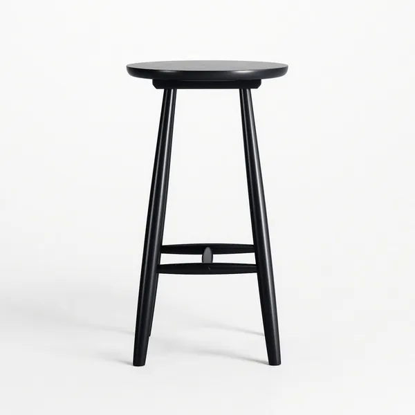 Wood H23 Bar Stool Black