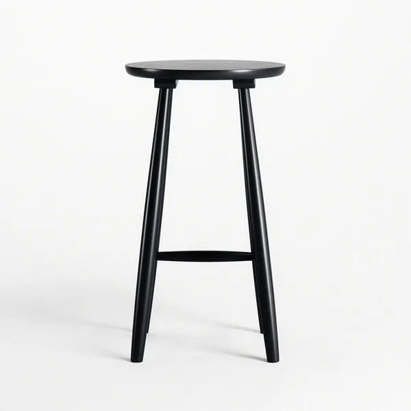 Wood H23 Bar Stool Black