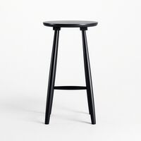 Wood H23 Bar Stool Black