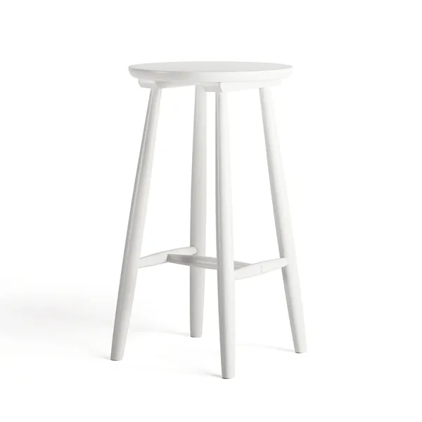 Wood H23 Bar Stool White