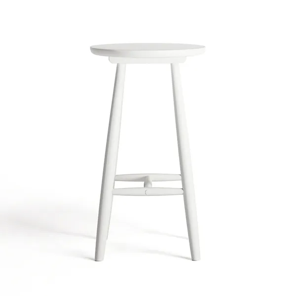 Wood H23 Bar Stool White