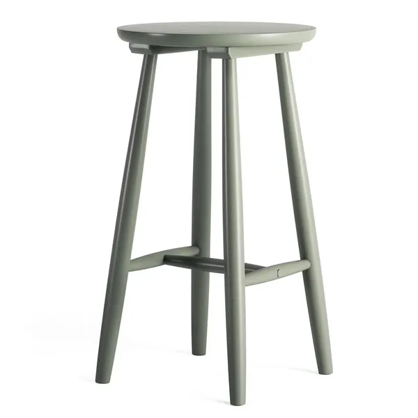 Wood H23 Bar Stool Grey Green