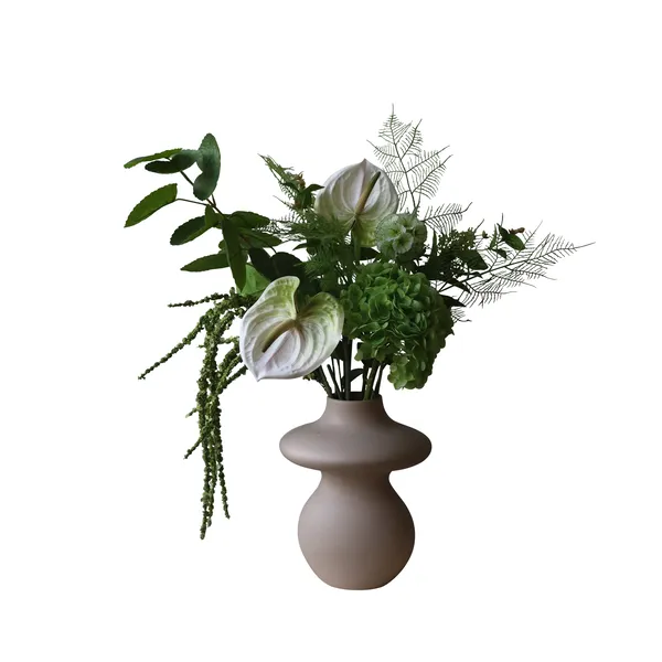 Grassy Green Bouquet White/ Green
