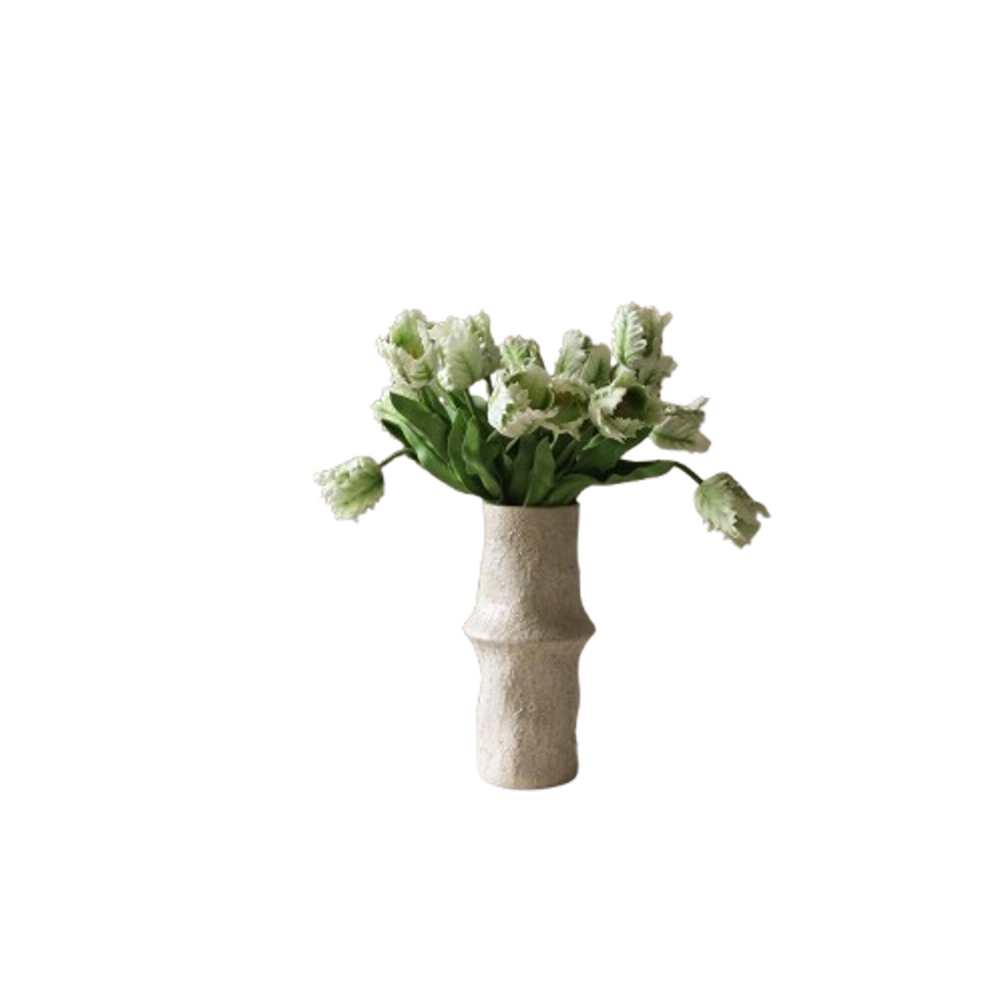 Small Parrot Tulip Buket Hvid