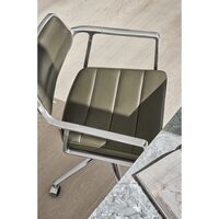 453 Swivel+ Drejestol med Gulvglidere Sort/Sort Læder