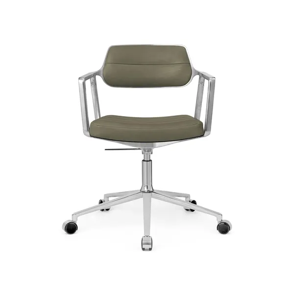 453 Swivel+ Drejestol med Hjul Aluminium/Bosco Green