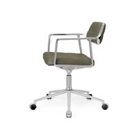 453 Swivel+ Drejestol med Hjul Aluminium/Bosco Green