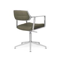 453 Swivel+ Drejestol med Gulvglidere Aluminium/Bosco Green