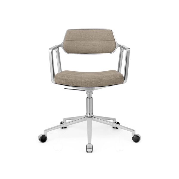 453 Swivel+ Pyörivä Tuoli Pyörillä, Alumiini/tumma Hiekka
