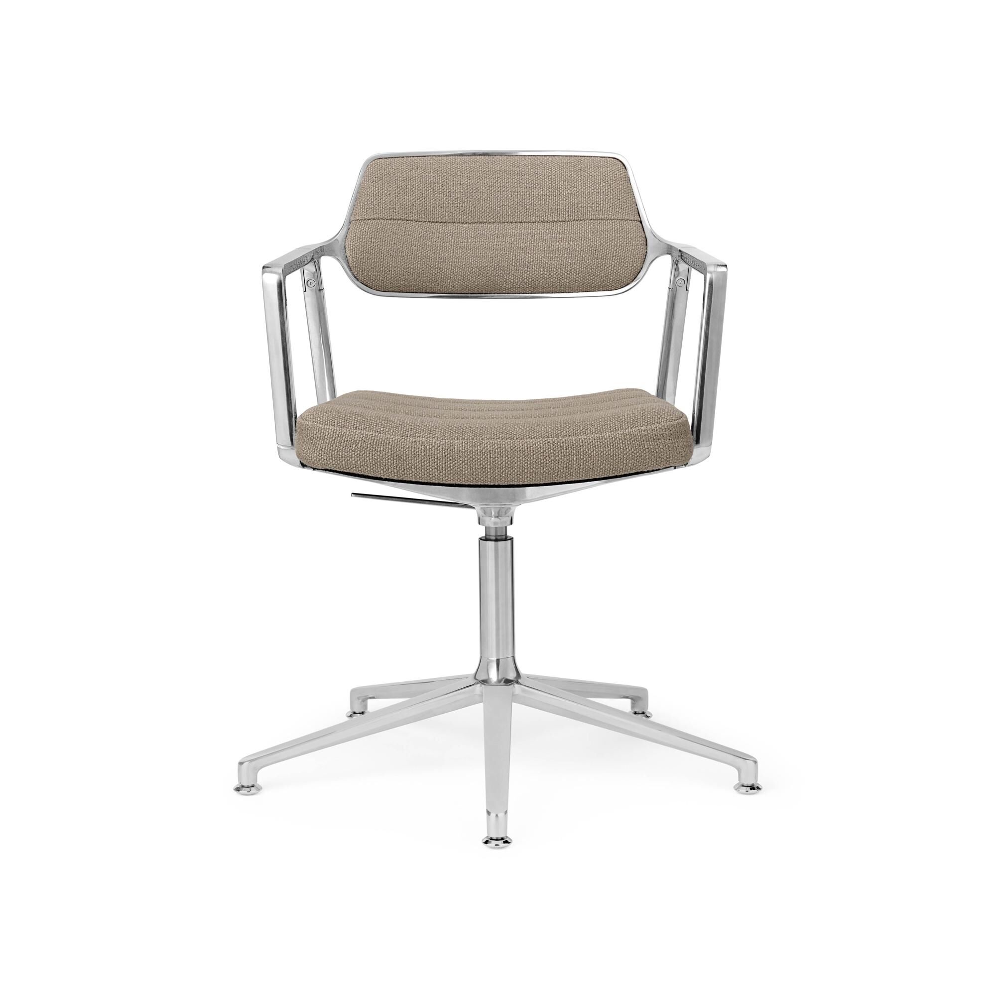 453 Rotating+ Chaise Pivotante avec Patins Aluminium/ Sable Foncé