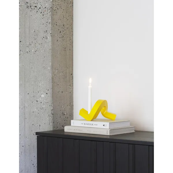 Crooked One Candlestick Gray
