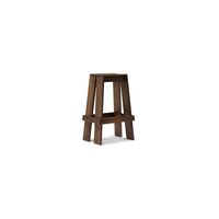 Light Bar Stool H75 Brown Lacquered Ash