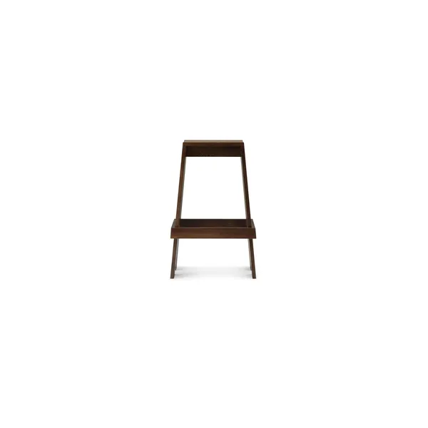 Light Bar Stool H75 Brown Lacquered Ash
