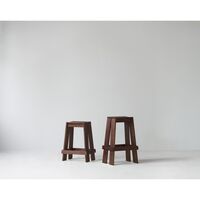 Light Bar Stool H75 Brown Lacquered Ash