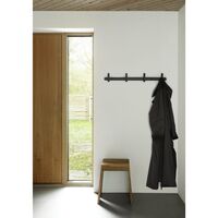 Light Bar Stool H75 Brown Lacquered Ash