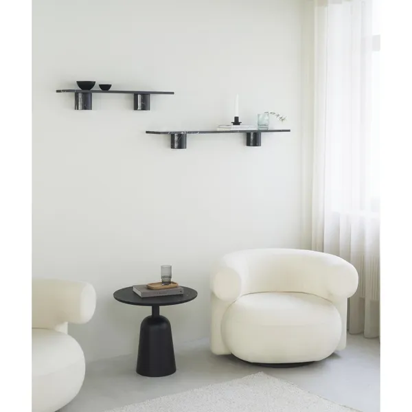Stone Shelf 120 cm Black Marble