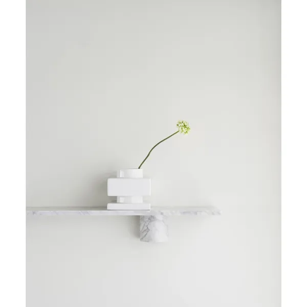Stone Shelf 120 cm White Marble