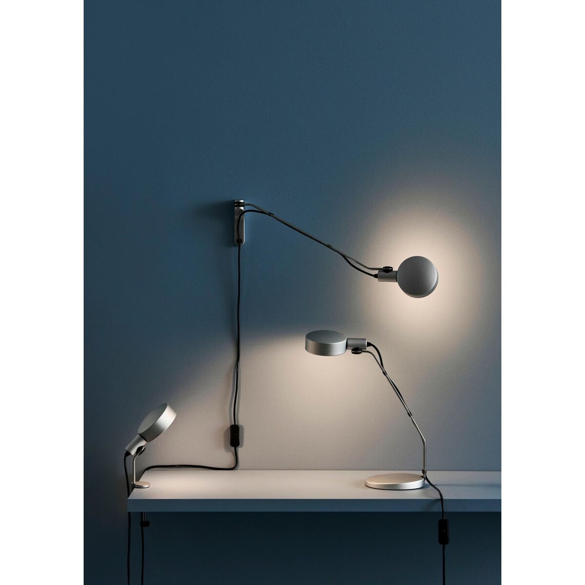 Cupola Table Lamp With Clip Clear