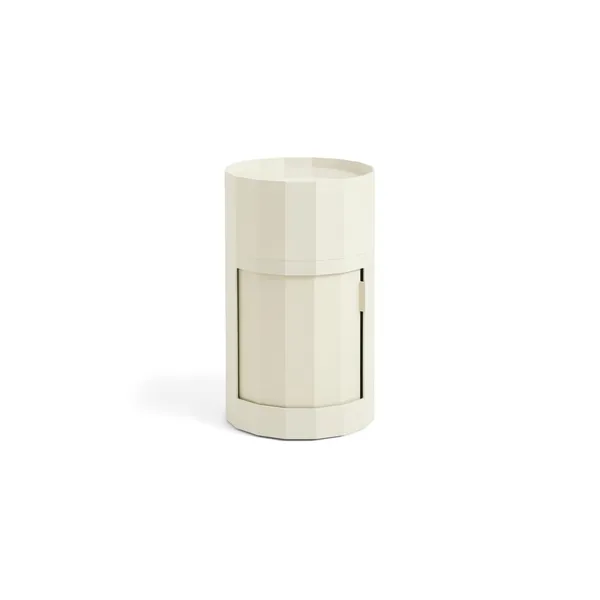 Facet 101 Side Table With Feet/Wheels Eggshell