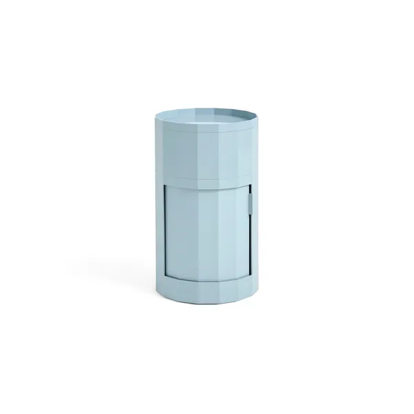 Facet 101 Side Table With Feet/Wheels High Misty Blue