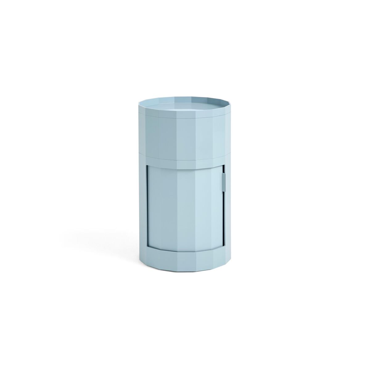 Facet 101 Sidebord Med Fødder/Hjul Høj Misty Blue