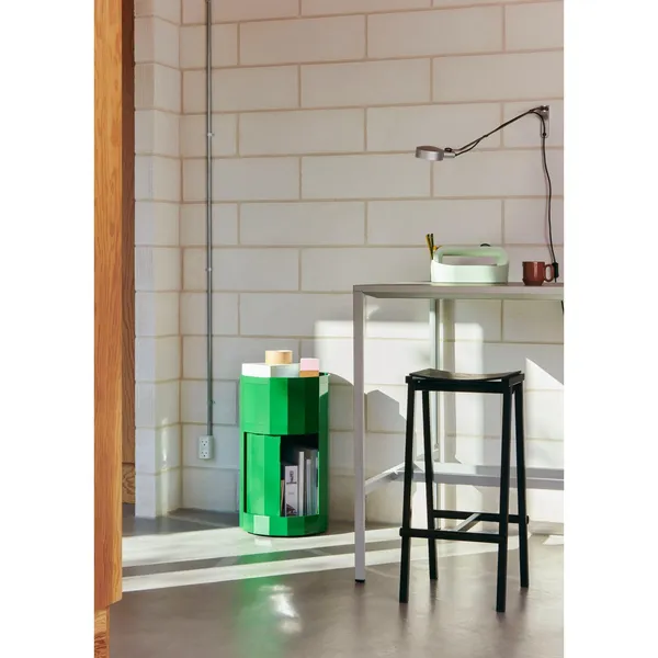 Facet 101 Side Table With Feet/Wheels High Misty Blue