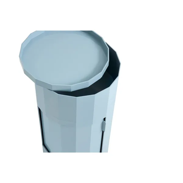 Facet 101 Side Table With Feet/Wheels High Misty Blue