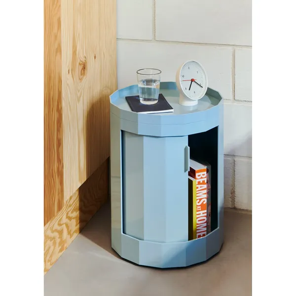 Facet 101 Side Table With Feet/Wheels High Misty Blue