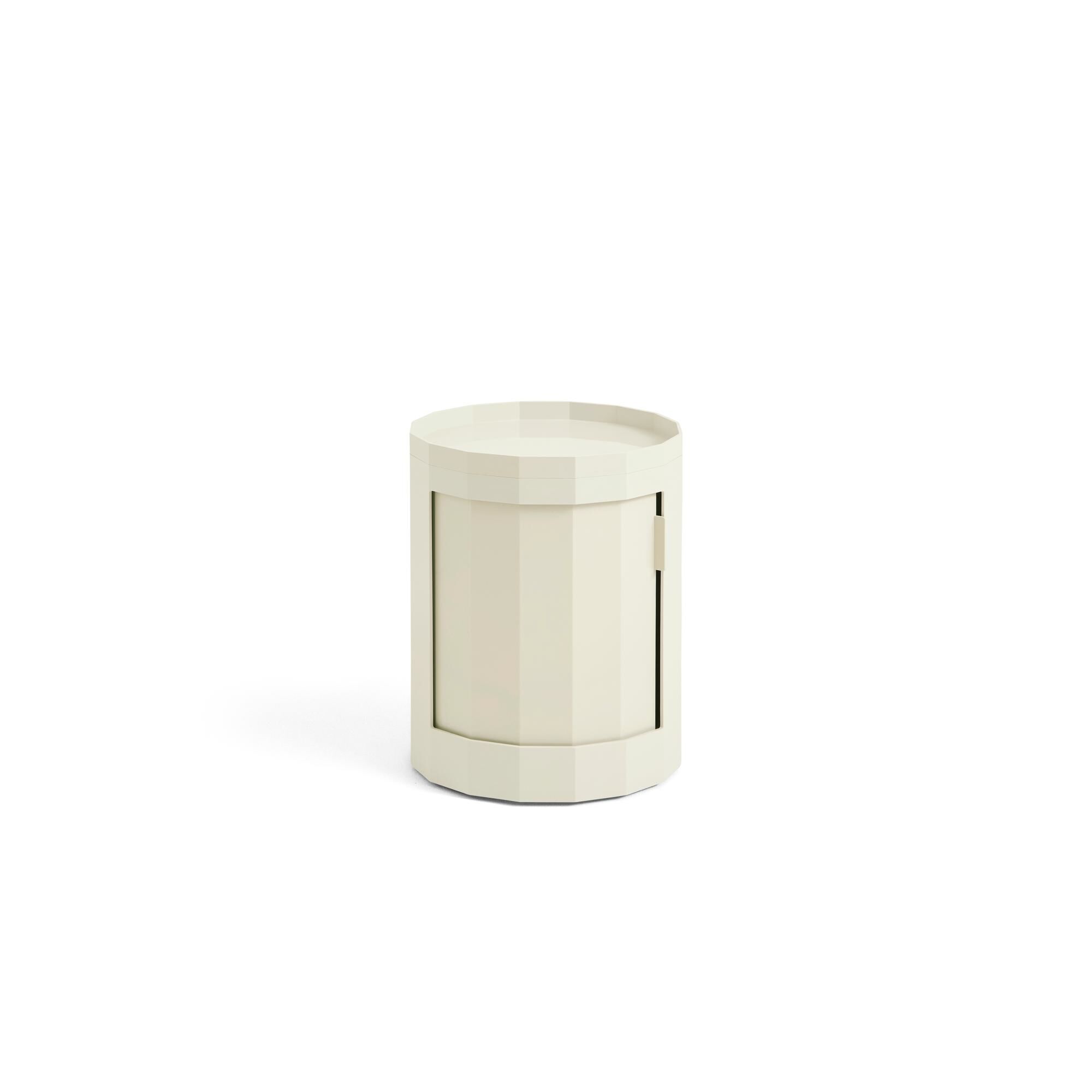 Table D'appoint Facet 100 avec Pieds/roulettes, Finition Coquille D'œuf Basse