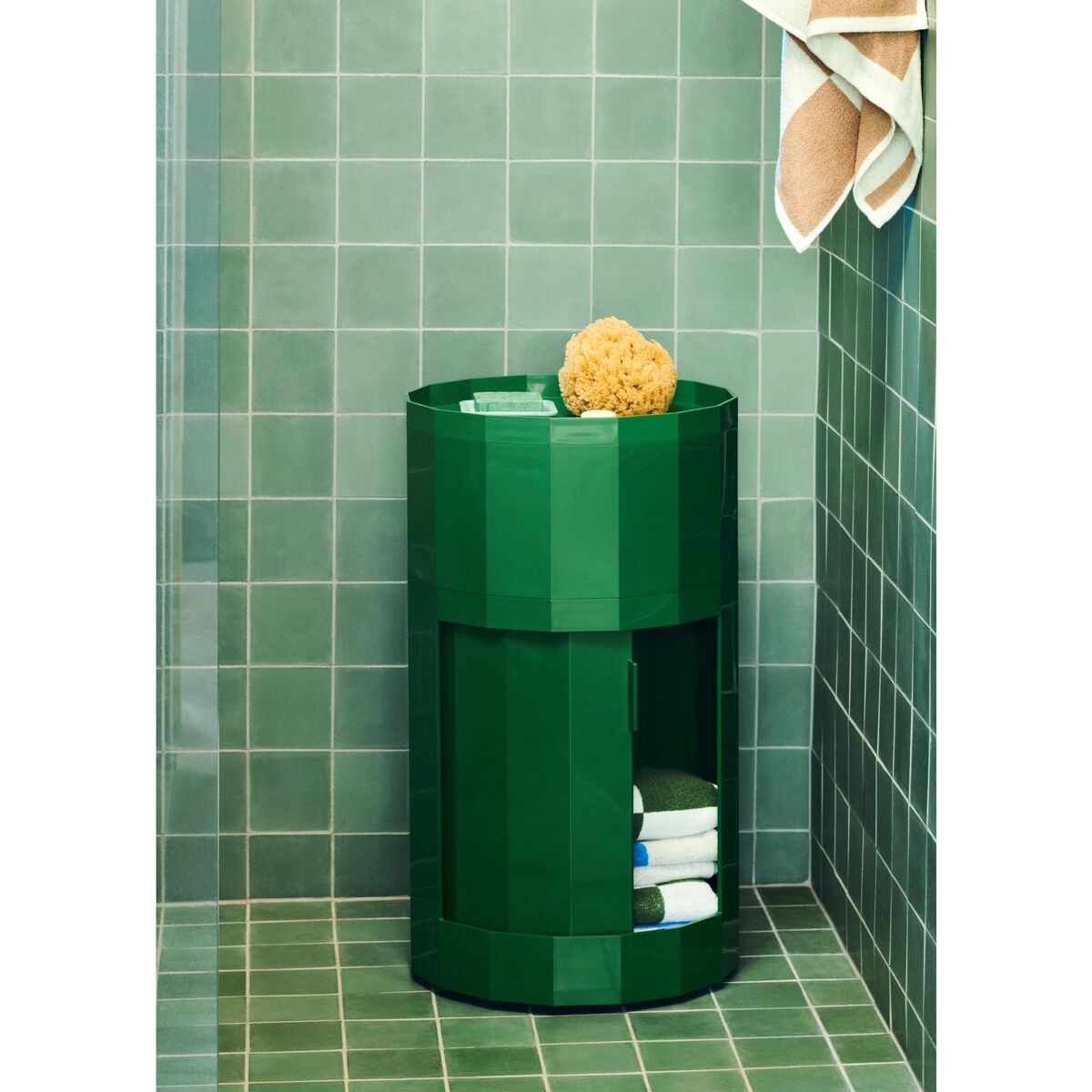 Table D'appoint Facet 100 avec Pieds/roulettes, Vert Épinard Bas