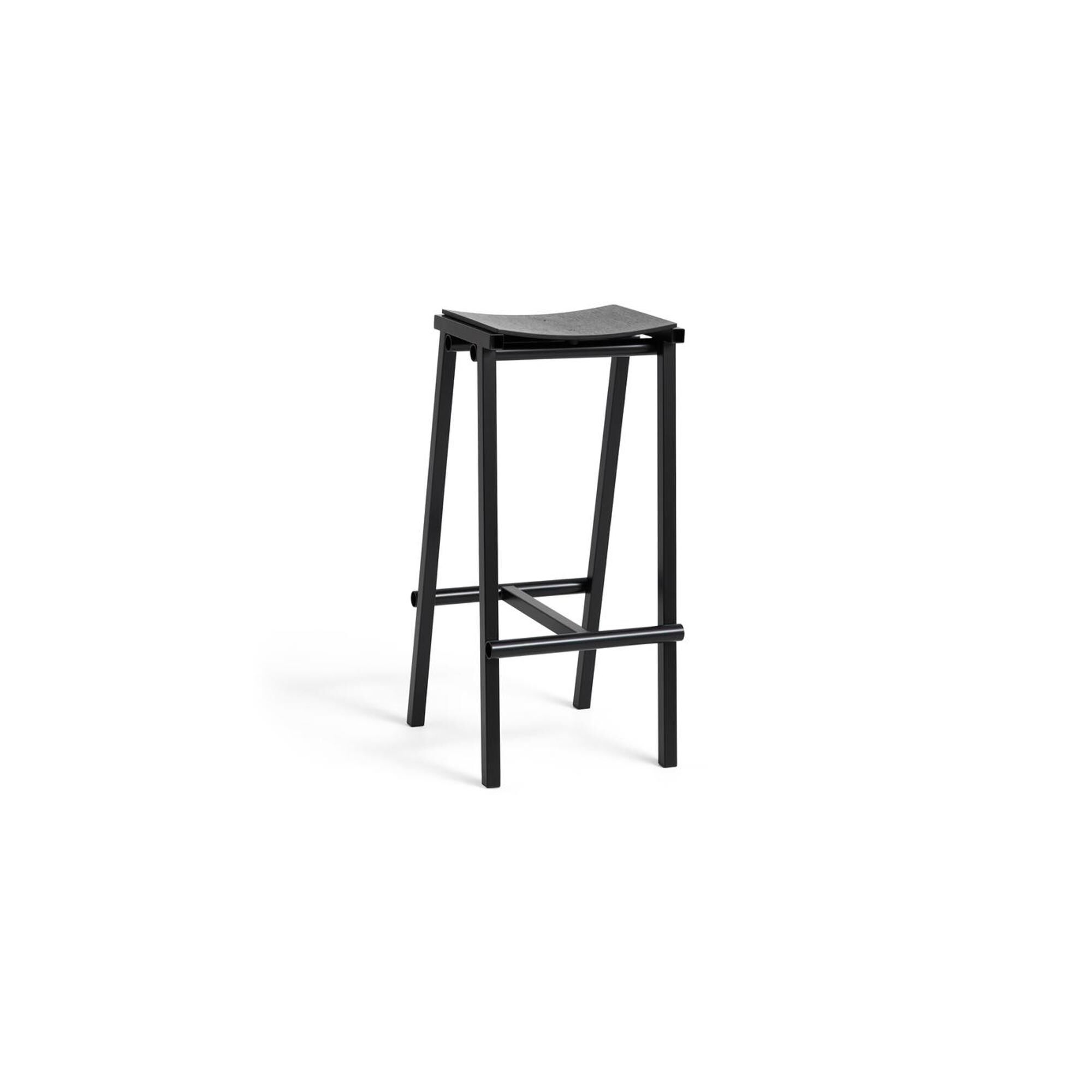 Taburete 8 Barstol H75 Sort