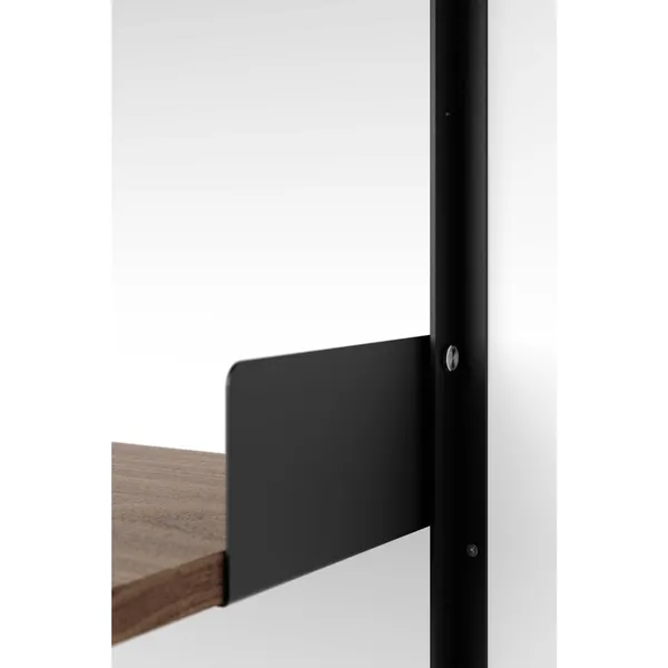Office Shelf 900 Walnut & Black