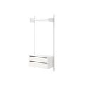 Scaffale Per Armadio 1 Libreria con Cassetti Bianco