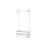 Scaffale Per Armadio 1 Libreria con Cassetti Bianco