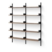 Library Bookcase 1900 Walnut/ Black