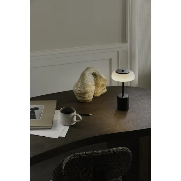 Blossi Bærbar Lampe Mini Sort/ Opal