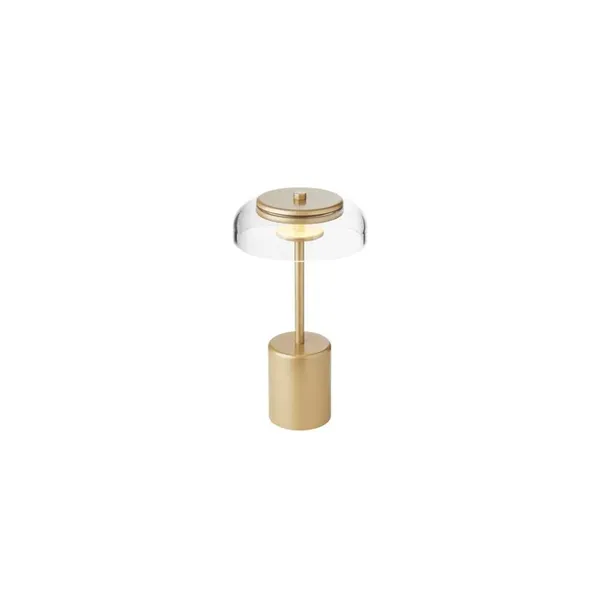 Blossi Bærbar Lampe Mini Nordisk Gull/ Klar
