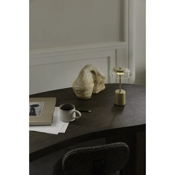Blossi Bærbar Lampe Mini Nordisk Gull/ Klar