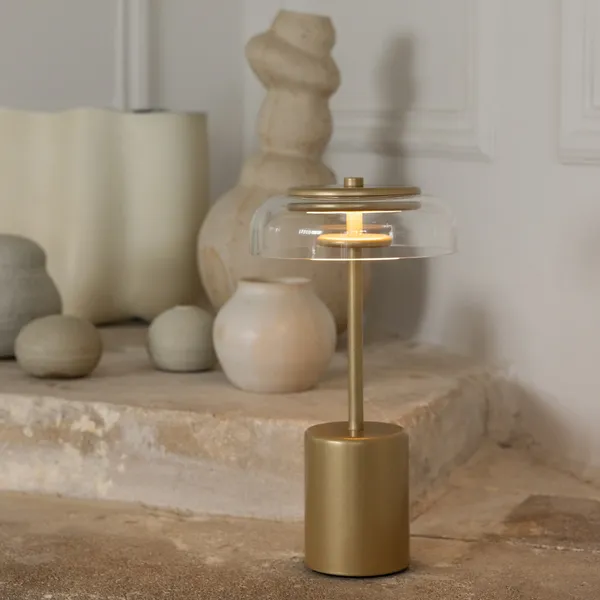Blossi Mini-Taschenlampe, Nordisch, Gold/ Klar