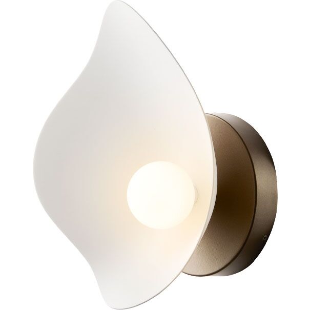 Applique Murale Florii 1, Bronze Foncé/ Blanc