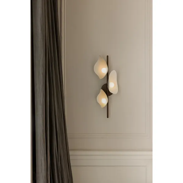 Florii 3 Wandlamp Brons/ Wit