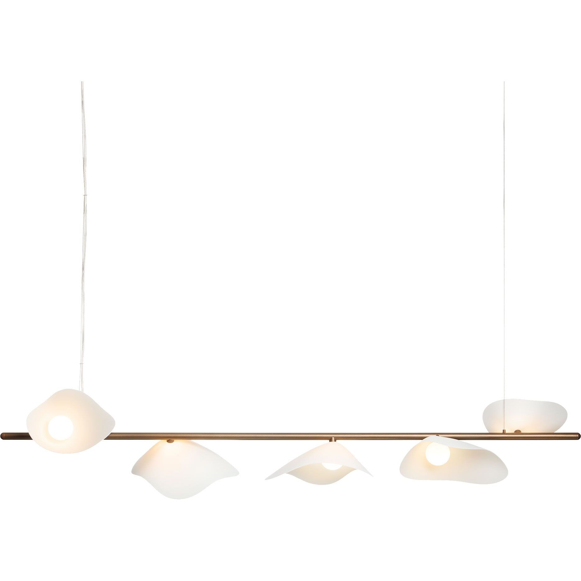 Florii 5 Suspension Linéaire Bronze Foncé/Blanc