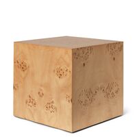 Burl Cube Side Table Natural