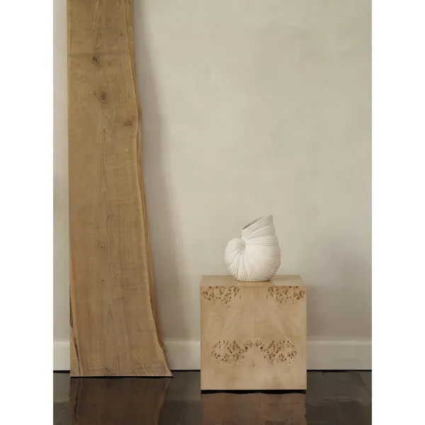 Burl Cube Side Table Natural