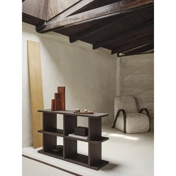 Kona Bookcase 2x2 Dark Stained Oak