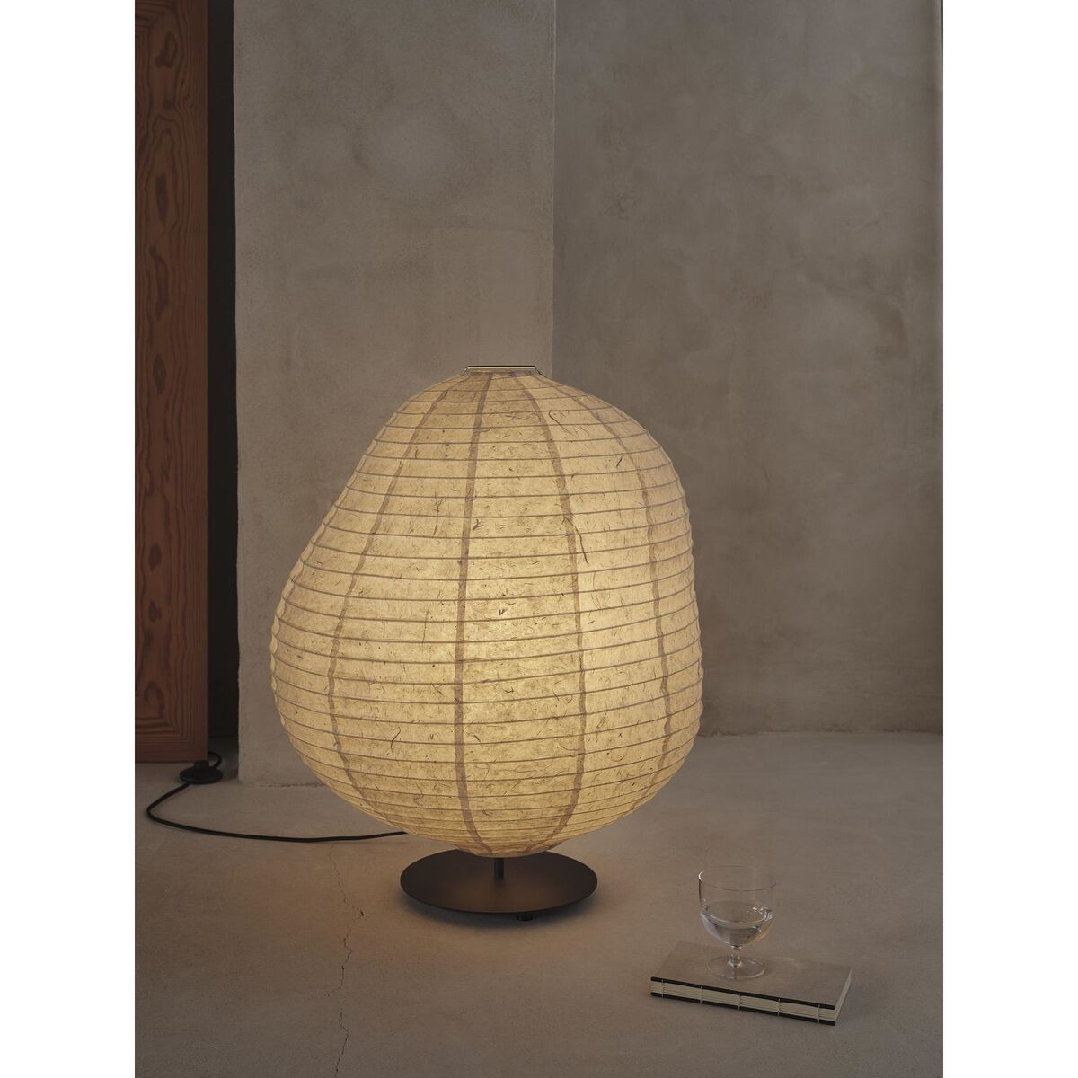 Kurbis Gulvlampe Lav Natur/ Sort