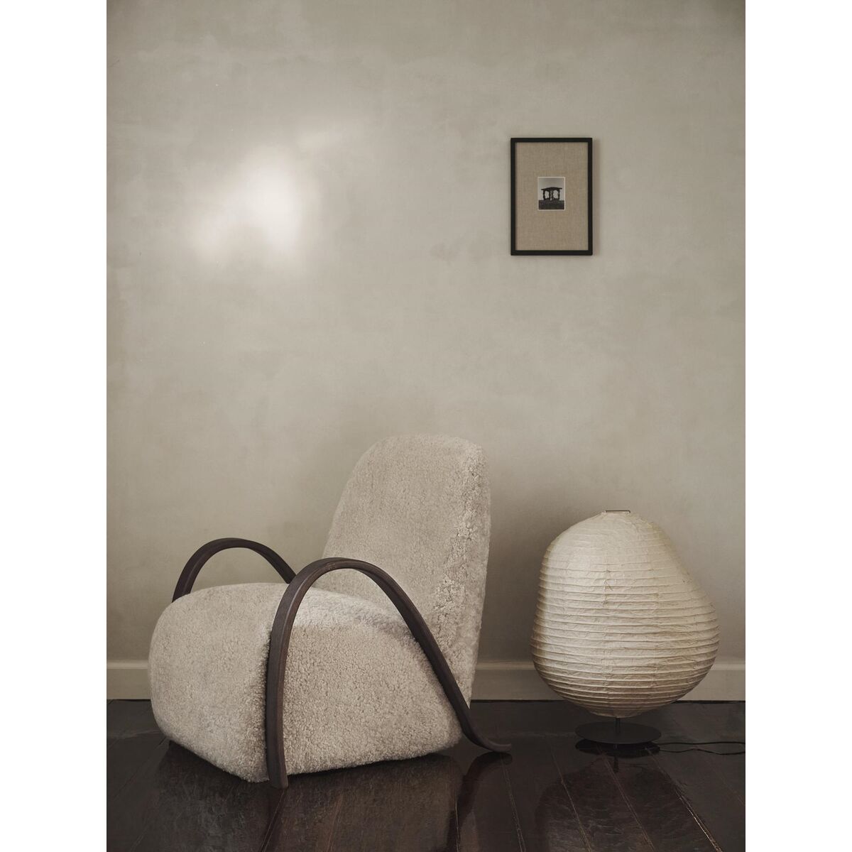 Kurbis Gulvlampe Lav Natur/ Sort