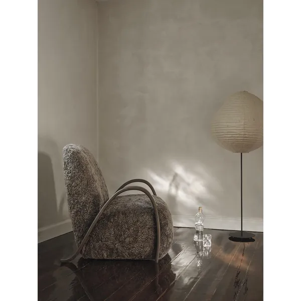 Kurbis Floor Lamp High Natural/ Black