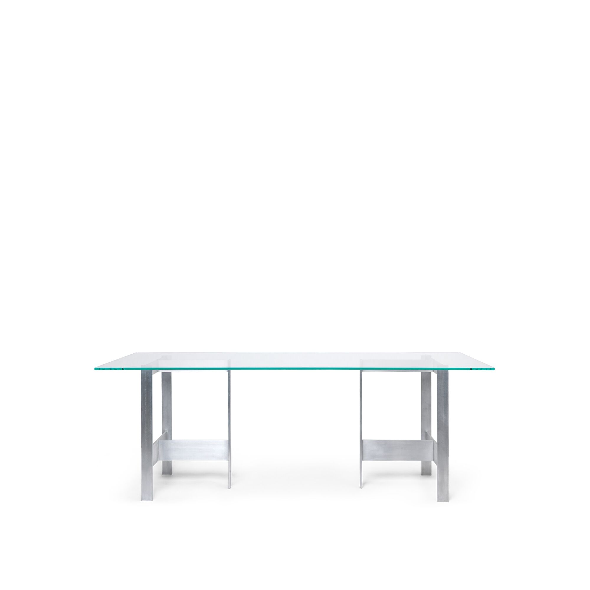 Lager Spisebord 90x200 Glas/Aluminium